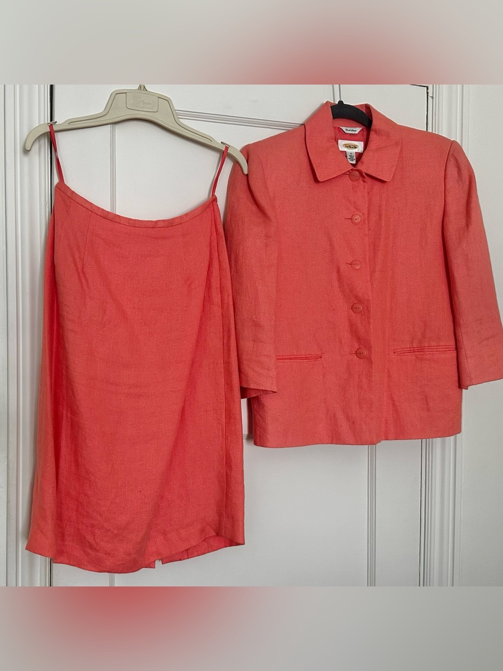 Talbots Coral Linen Suit
